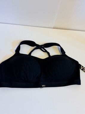 VSX Black Angel Sports Bra with Crisscross Straps